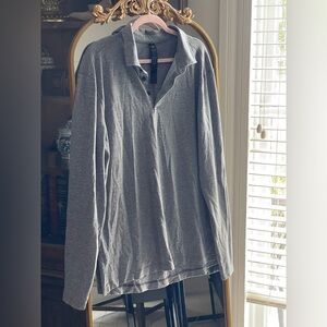Lululemon Athletica Men’s Evolution Gray Long Sleeve Polo Shirt
